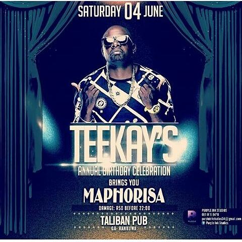 Siyanda_MC's tweet photo. @teekaykotu Annual Birthday Celebration Brings You @Kelly_Khumalo @Zuney_xx @DjMaphorisa @beatmochini 

@TalibanPub https://t.co/G4d9esoyNu