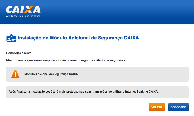 Tecnoblog's tweet image. Plugin de segurança usado pelos bancos tem falha que permite vazamento de dados » tbnet.me/1VMHPg5