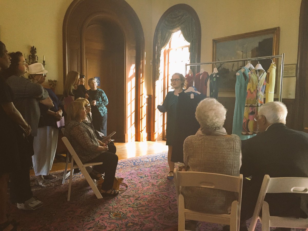 CleStartsHere's tweet photo. Curator of Costume and Textile Patty Edmonson getting @CLE_FashionWeek started w/a convo on vintage classic dresses https://t.co/rRojsR8Xuu