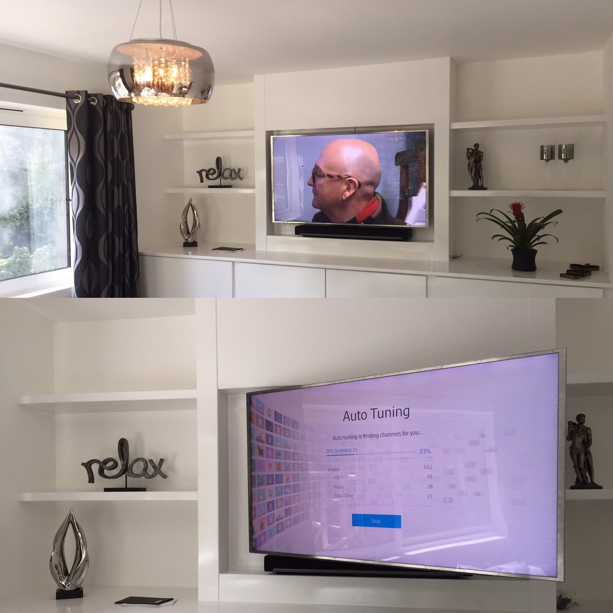 harbourautomate's tweet image. 55&quot; Samsung TV on a pullout and rotate bracket #reflectiveav
