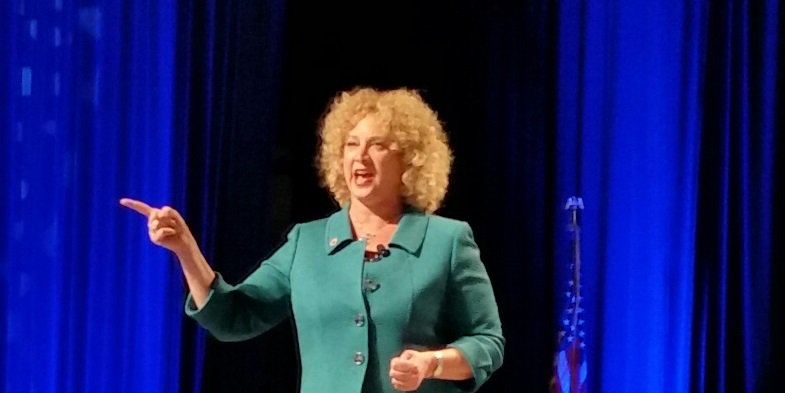 CaliforniaPTA's tweet photo. "YOU make the world wonderful!" -- @CaliforniaPTA's @FischerJPTA reminds participants of all they do. #PTA4Kids https://t.co/0HCj3esuHV