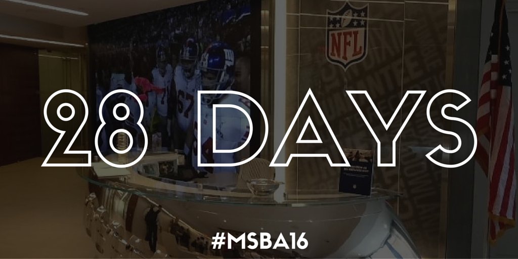 goMSBA's tweet photo. 28 DAYS to #MSBA16!
What happened on Day 28 of #MSBA12? A trip to @NFL HQ: https://t.co/jSzVJ3GJUu by @MotaElb https://t.co/mMGG8Q8dEd
