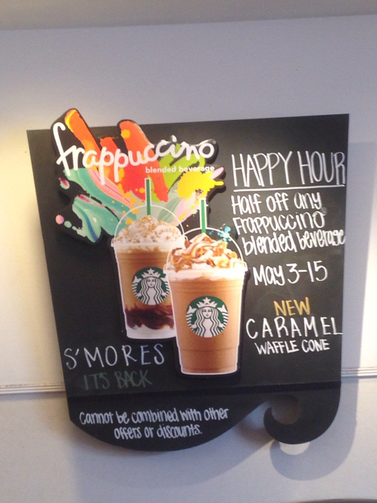 Come over to the #riverbanktargetstarbucks for #FrappuccinoHappyHour #activesampling #2096 ☕️☕️ #yumm