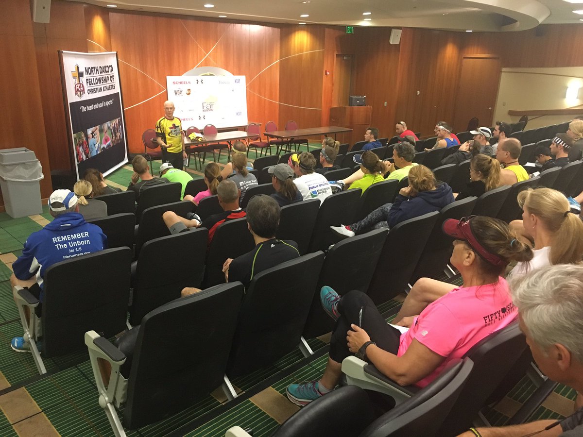 MitzelTimothy's tweet photo. Fargo Marathon FCA pre-race chapel service. Run with purpose everyone! https://t.co/9EtaeJohhZ