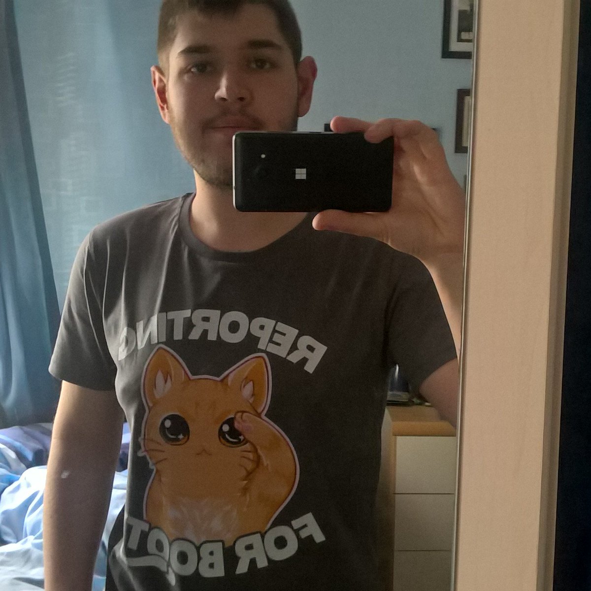 RDW040's tweet photo. @ShannaNina The best tshirt ever arrived today :D #ReportingForBooty https://t.co/SfBwKmn5DL