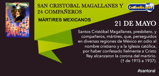 Resultado de imagen para Santos Cristóbal Magallanes, y compañeros mártires