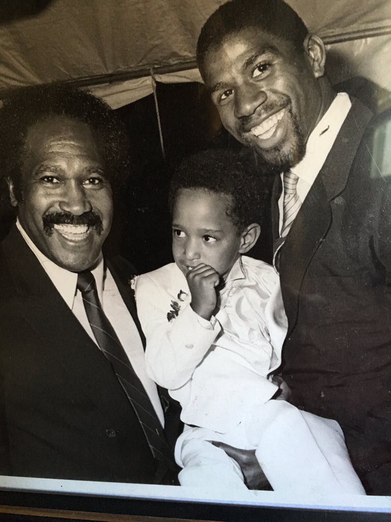 <a href="/MagicJohnson/">Earvin Magic Johnson</a> pic of u My baby brother and father @ our home. Jesse Jackson Fundraiser.#Griffeys