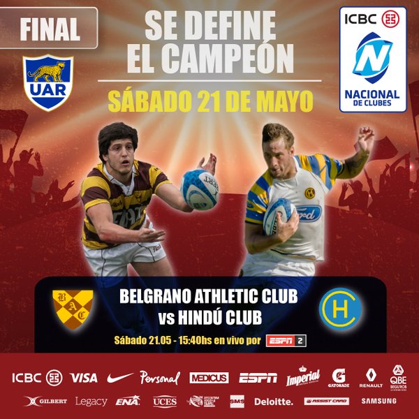 Gran Final #NacionaldeClubes  hoy <a href="/Club_Hindu/">Hindú Club</a> y @belgranorugby