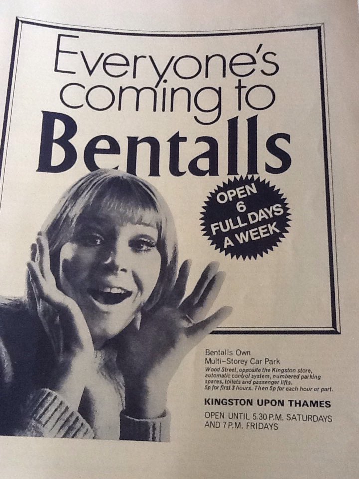 Cate365's tweet image. Love this old advert for @Bentalls from 1972
