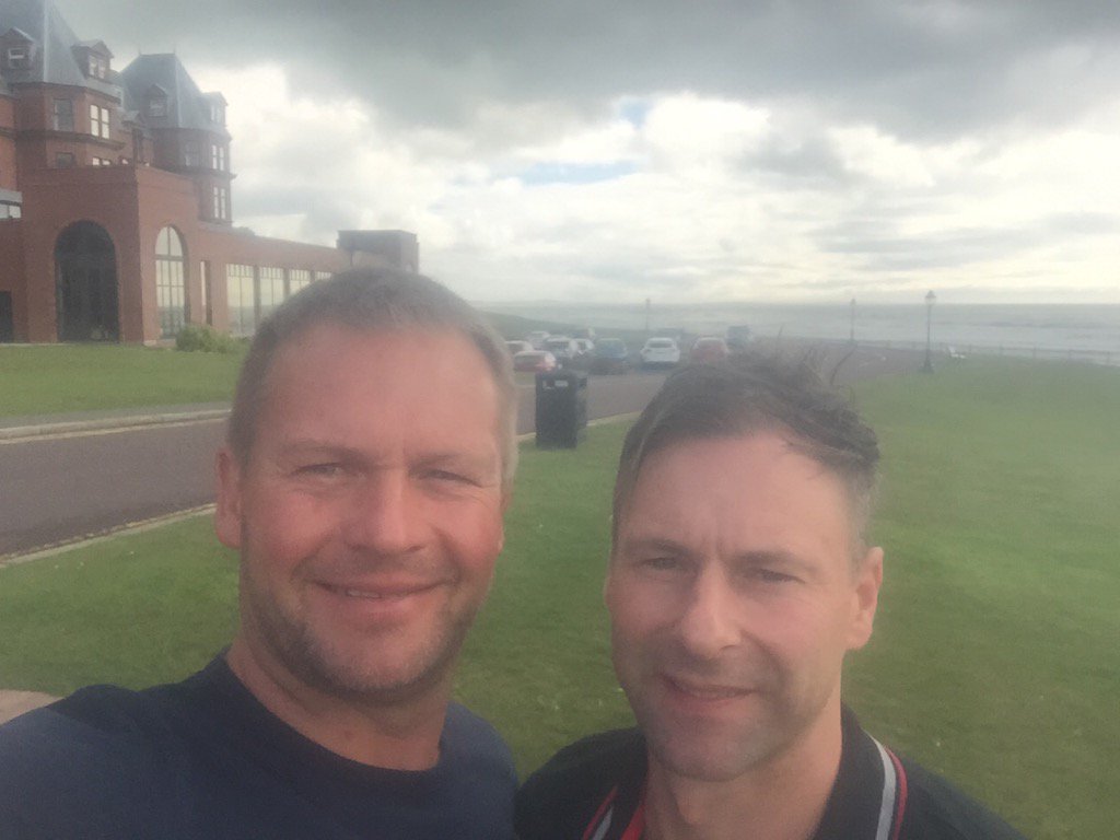 LeaWhite19's tweet photo. Just relaxing after brekkie with Stevie another game today aching like mad .. #welshvets https://t.co/GGbWmK6pi5