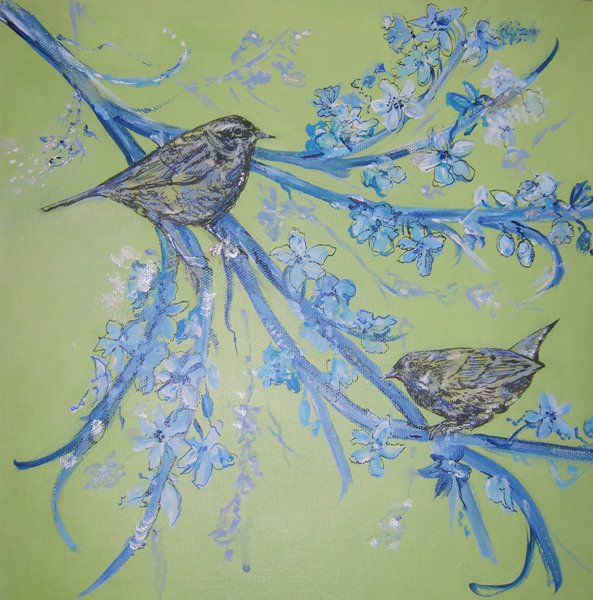 Susan Marsh is at the Art House today demonstrating  painting in mixed media influenced by 18th century Chinoiserie!