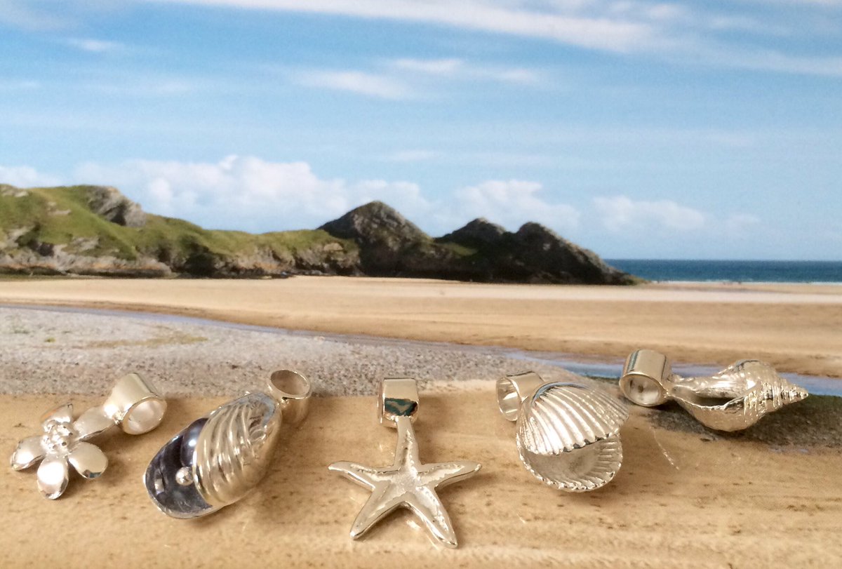Gowerinspired's tweet photo. #seashellcharms Pa-pa© #madeinswansea #gowersilversmith  @threecliffsbay @GowerEdge @OldwallsGower @GowerHeritage https://t.co/rIhabYqxfH