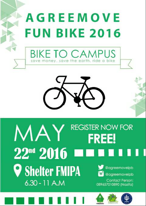 Salam Hijau Greeners
Masih bingung ngisi hari minggu besok
Yuk join fun bike 2016
bit.ly/agreemoveFB2016