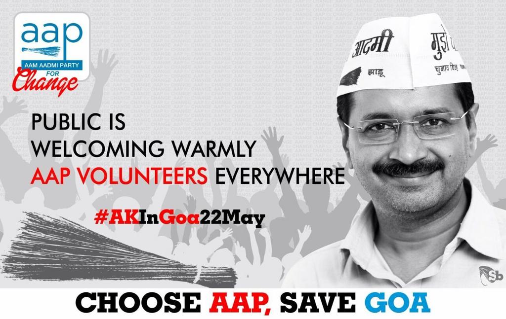 arif_patel001's tweet photo. Public is welcoming warmly AAP volunteers everywhere
#AKInGoa22May https://t.co/dpdFcKqJtW