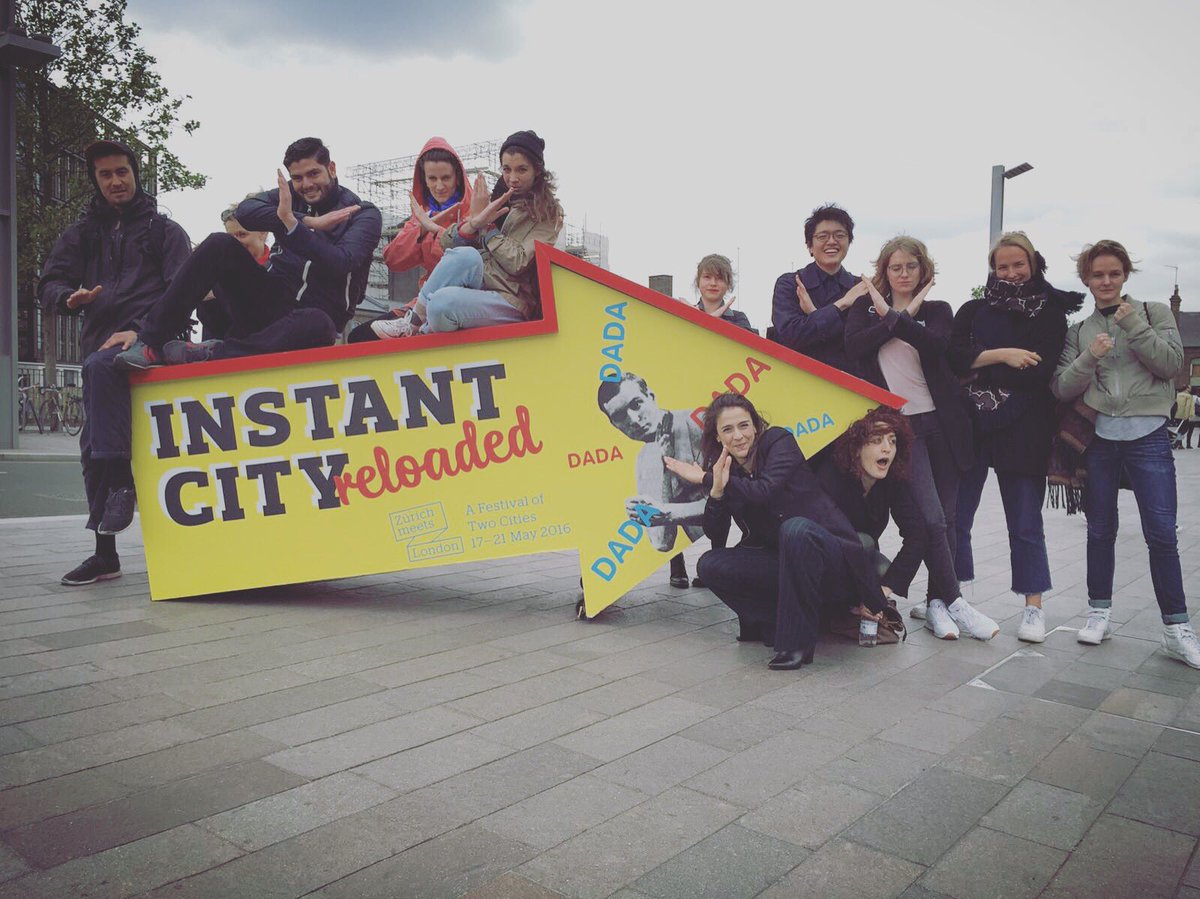 zurichmeets's tweet photo. Come Dada with us! The 12hour event-marathon @CSM_news will start at 12.00 #InstantCityReloaded @zhdk #london https://t.co/XTFYY7lQsZ