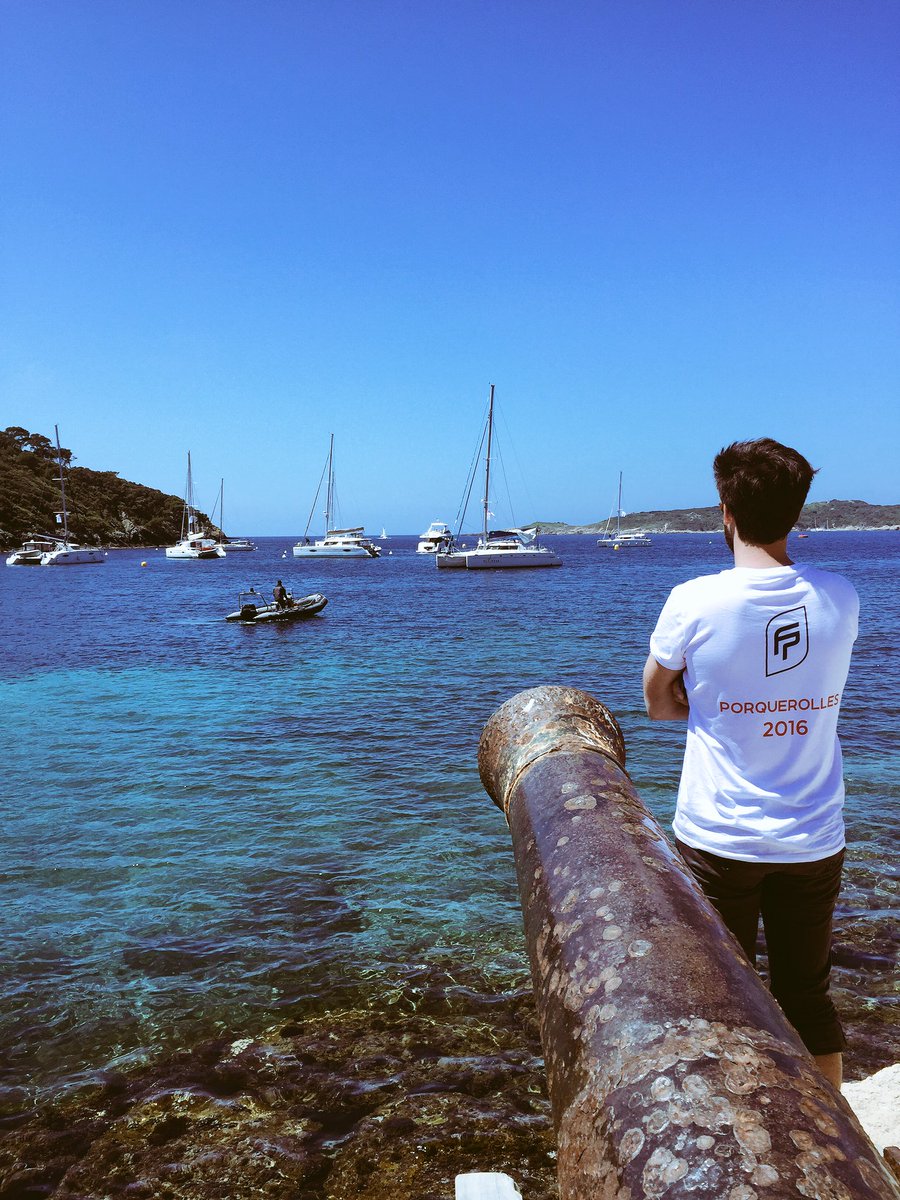Mooring and lunch at the Manoir in Port Cros with all the #fountainepajot #sailingcatamarans team !