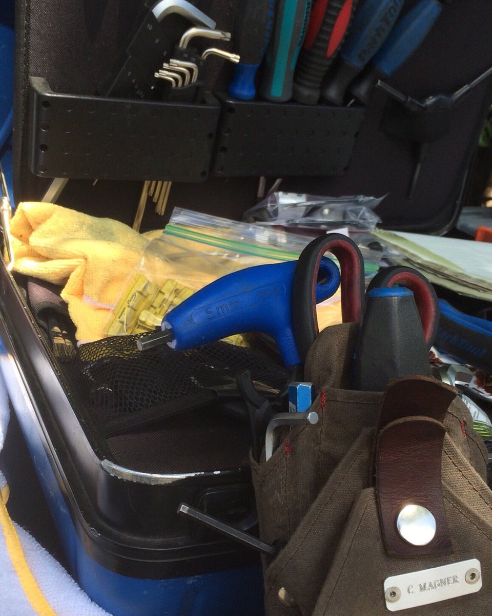 Casey Magner's briefcase is packed for a day at the office.  #amgentoc #truebluemechanic