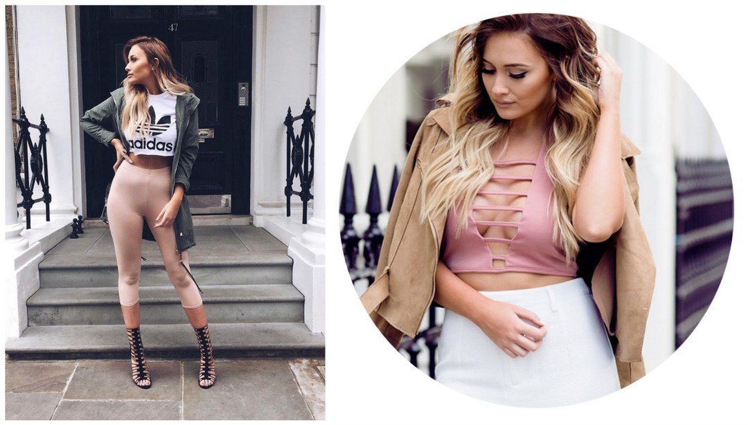 Missguided's tweet photo. .@SarahhAshcroft showing us how to SLAY in our Kim K style cropped leggings 💣🔥 https://t.co/kWRFmuTlyK https://t.co/uP7pss0fr9
