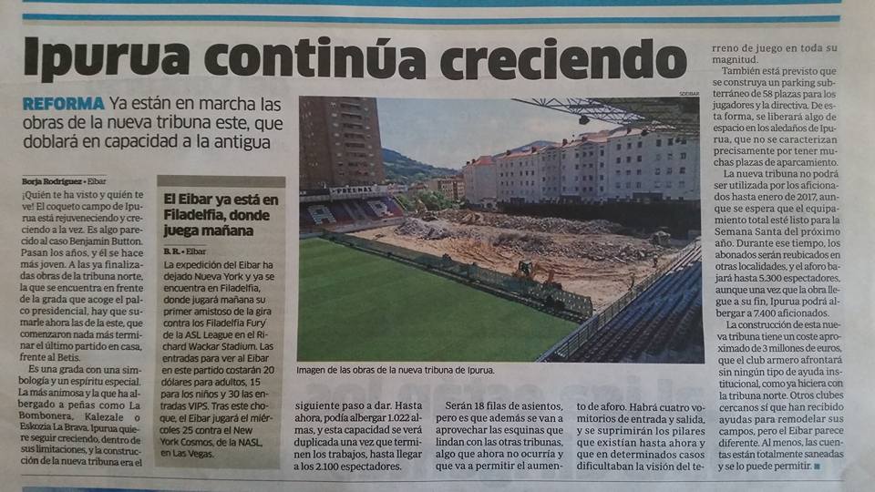 EskoziaLaBrava's tweet photo. ¿Ayudas de Diputaciones y Gobierno Vasco para remodelar Ipurua?La @SDEibar está más que saneada.Grande @borjaeibar! https://t.co/kJQfRGZimD