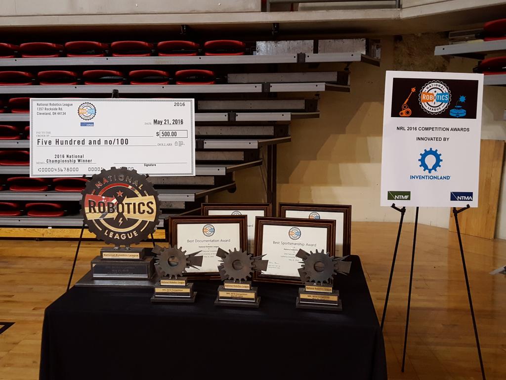 OkumaAmerica's tweet image. These fabulous prizes await the winners of robot battles! @NTMATalk @goNRL #robotics #fightingrobots