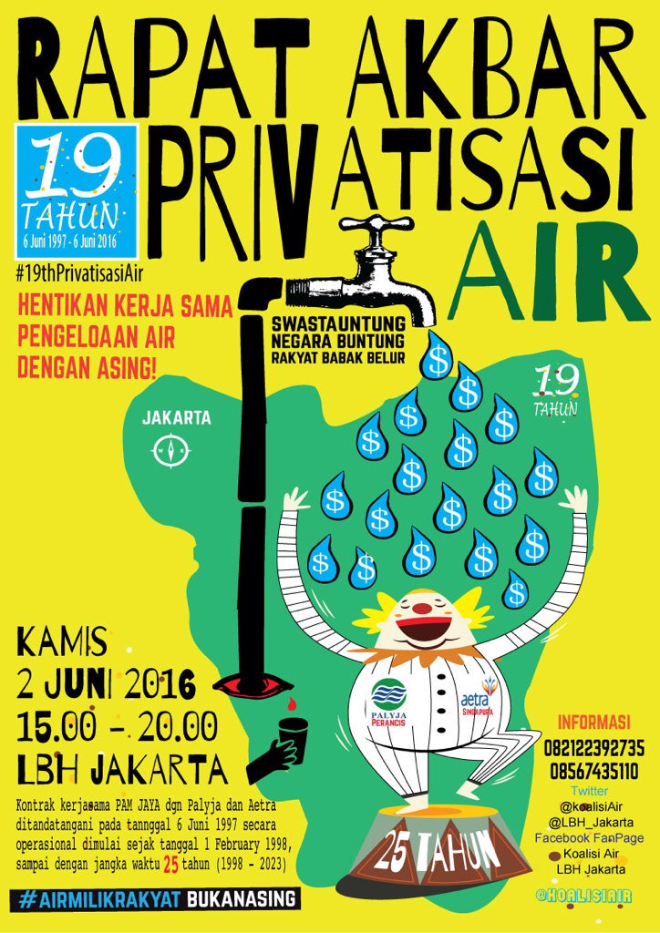 koalisiair's tweet photo. Hadiri: Rapat Akbar #19thPrivatisasiAir Hentikan Kerjasama Pengelolaan Air dgn Asing #AirMilikRakyat https://t.co/XviFRUDjsK