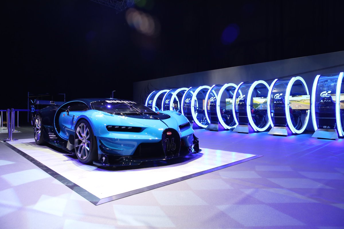 The #Bugatti Vision Gran Turismo <a href="/sony/">Sony</a> <a href="/PlayStation/">PlayStation</a> <a href="/thegranturismo/">Gran Turismo</a> #GTSport Launch