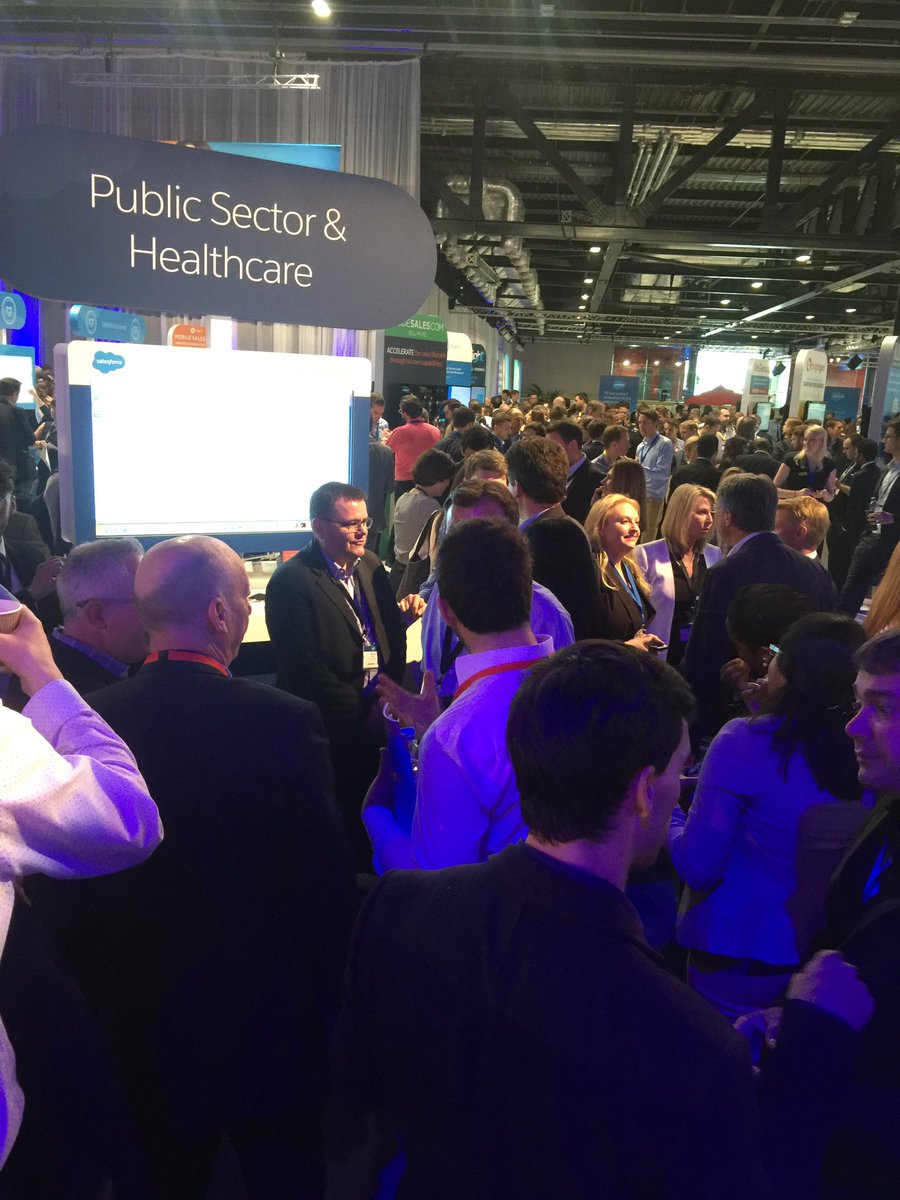 TimWrathall's tweet photo. Packed booth for public sector at Salesforce World Tour London #salesforcetour https://t.co/45nm53bGp8