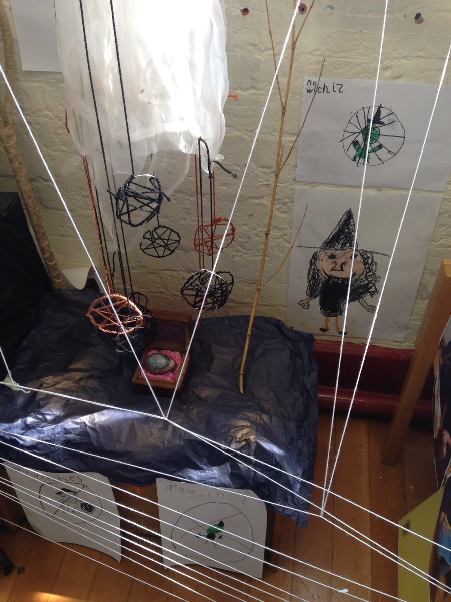 A net, laser beams and sticky spiders webs, to protect the special egg from the 'wicked witch'.