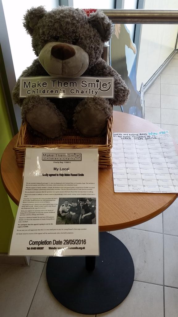 WorthingMyLocal's tweet image. Guess the name of the bear and win him! £1 per guess and all the proceeds go to Make Them Smile Children's charity.