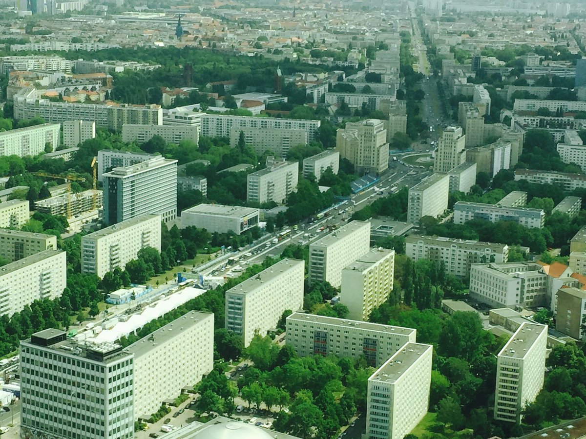 StefCNN's tweet photo. View of the track from 203m!Up @BerlinTVtower with @Nickishields &amp; @thereal_JDA #cnnsupercharged   @Berlin_ePrix https://t.co/kdio677JJI
