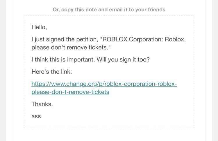 Brandon On Twitter When Someone Uses Your Email To Sign - petition roblox do not remove tix changeorg