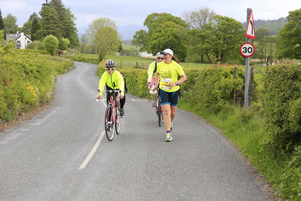 Hello girls! <a href="/sonja_foster/">sonja foster</a> loving the physio team bringing their support out on the road! #brathay10in10