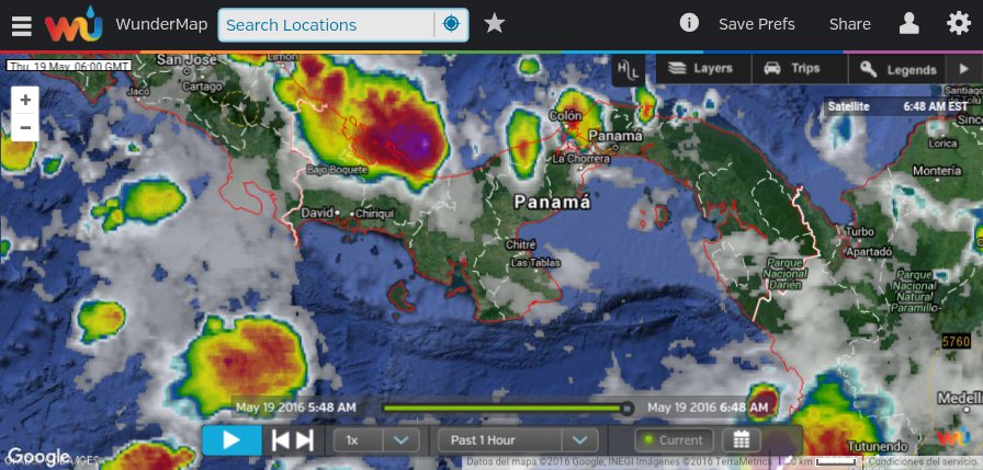 CRPBaru's tweet image. 19May-6:49am Imagen Satelital Infrarroja sobre #Panamá #WunderMap