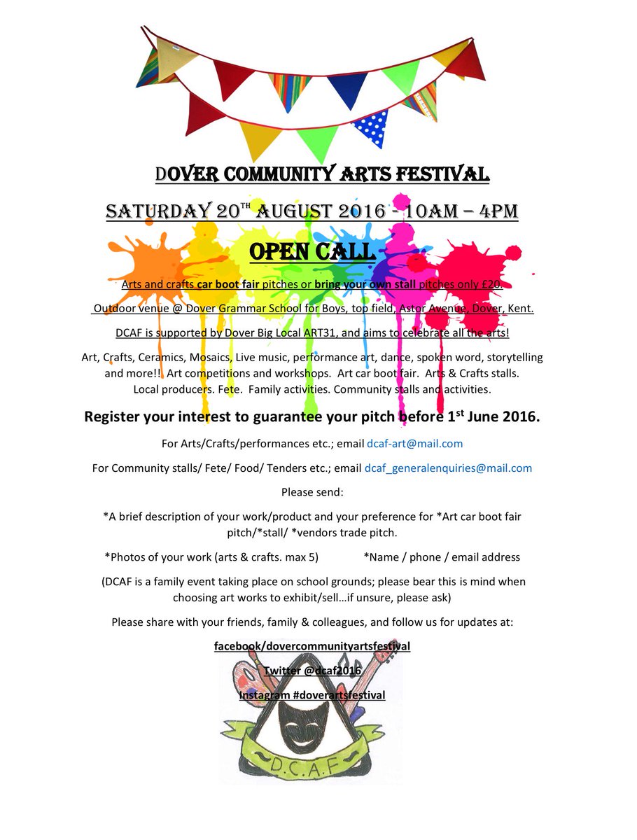 open call #festival #stalls #artcarbootfair #crafts #freeworkshops #familyfun!