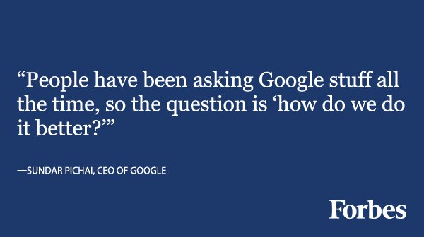 ForbesTech's tweet photo. Sundar Pichai wants to make Google anticipate your needs—not just respond to them https://t.co/twUg5cuYvr https://t.co/RLDqh9FxDm