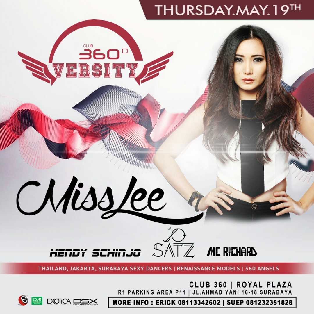 TONIGHT! <a href="/360_Club/">Club 360°</a> #360VERSITY w/ MISS LEE <a href="/TriggerJKT/">Trigger Production</a> cc <a href="/eventsurabaya/">Event Surabaya</a> <a href="/EDMsurabaya/">EDM SURABAYA</a> <a href="/indoclubbing/">indoclubbing.com</a> <a href="/JatimEvent/">Info Event di Jatim</a>