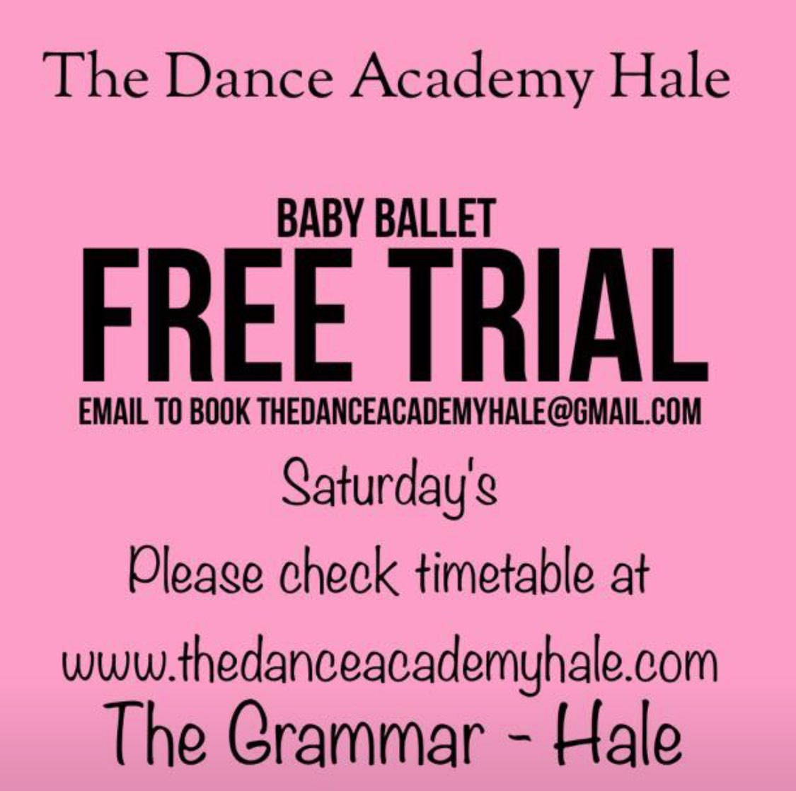 Bring your little ones along for a FREE TRIAL 💕 Ballet for ages 19mnths - 6 years old 💕 #hale #altrincham #bowdon