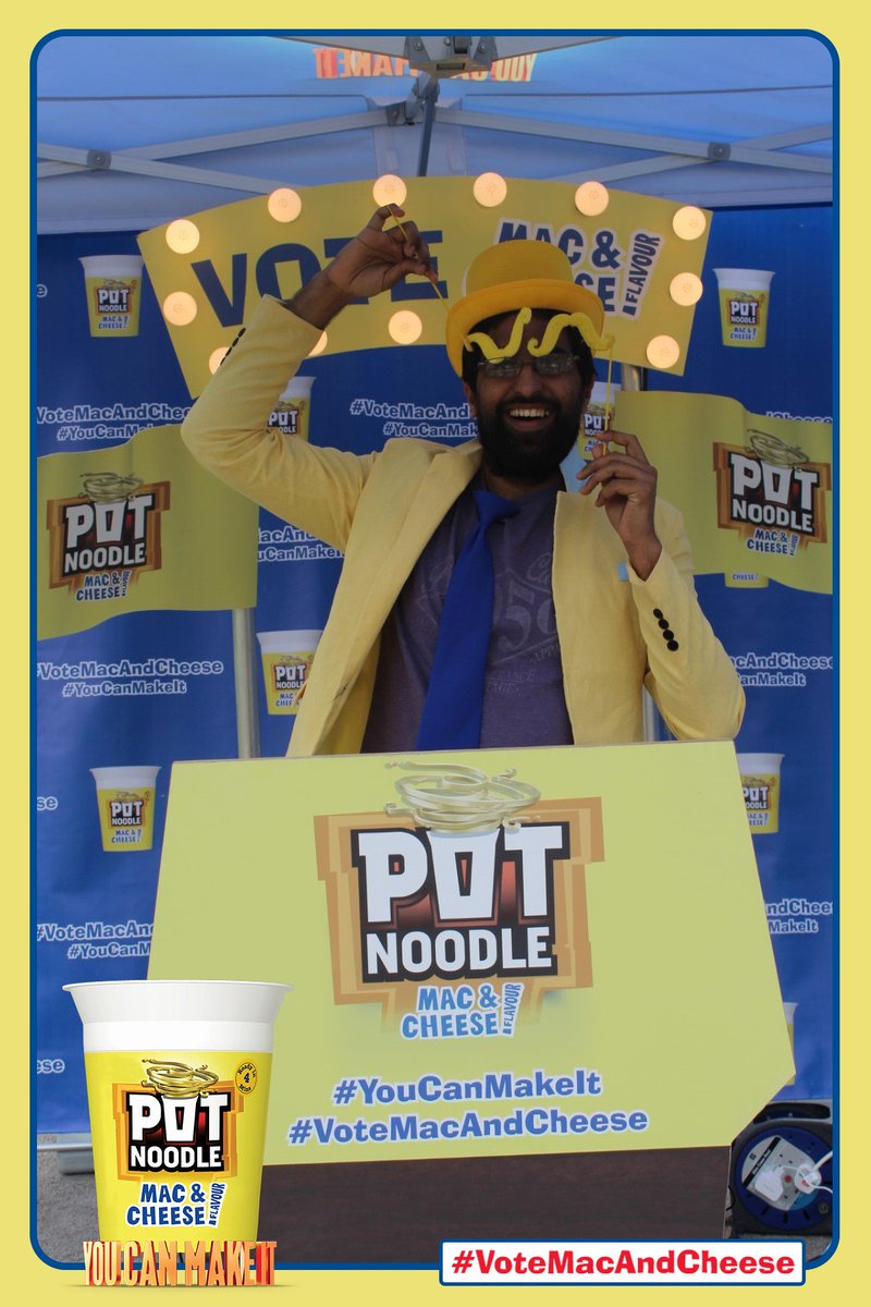 The Big Cheese is on campus! #VoteMacAndCheese #YouCanMakeIt @Pot_Noodle