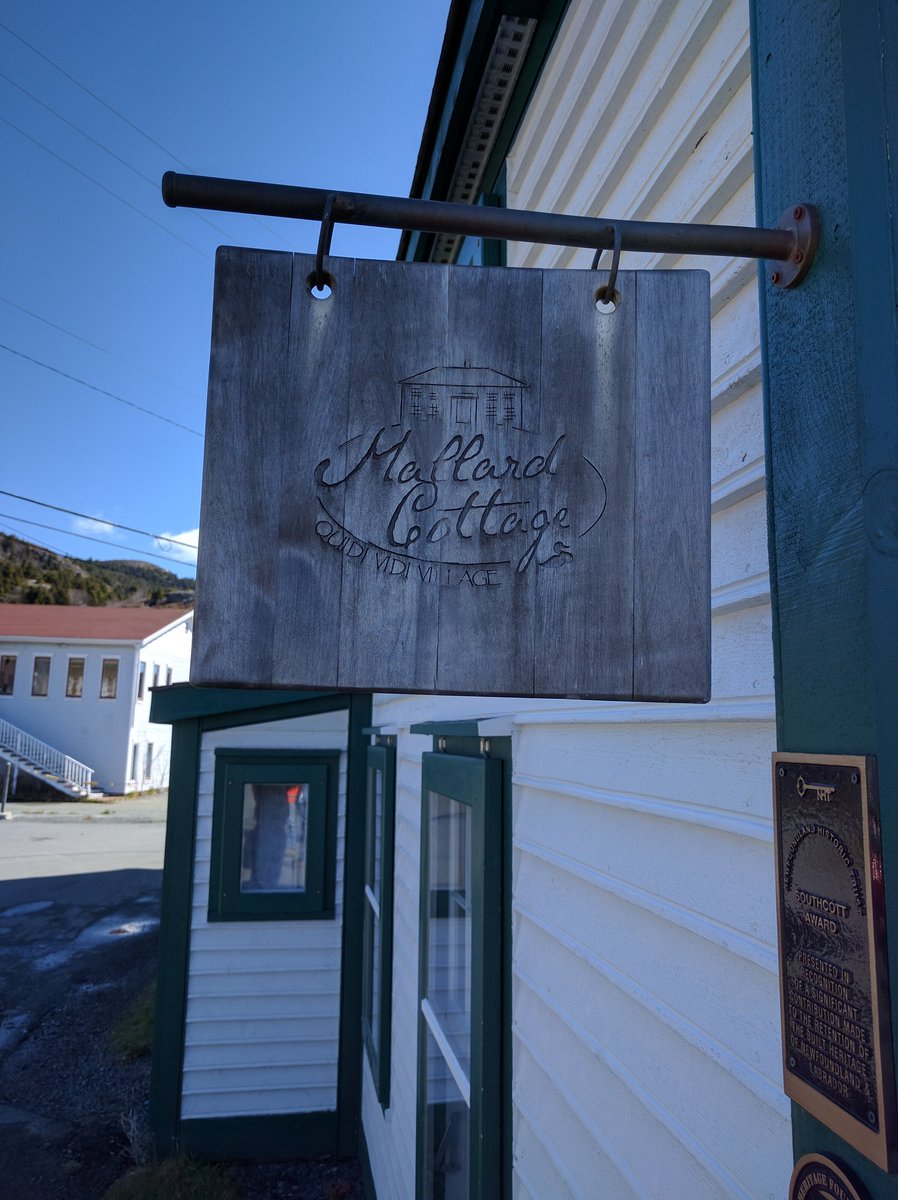 Entrance Sign at Mallard Cottage in St. John's, Newfoundland