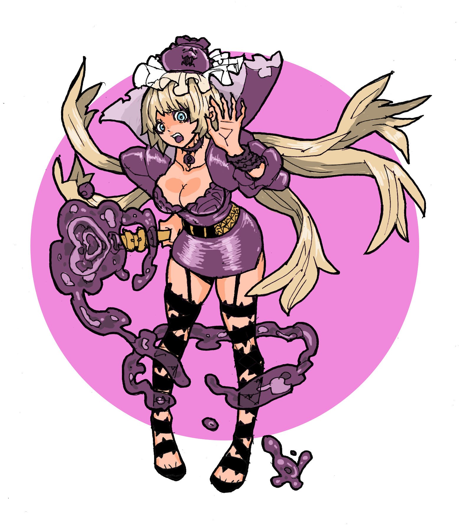 タケウチ リョースケ モンストまったりお絵描き60分一本勝負 Monst まったりワンドロ Xの覚醒 妄想 ハートの女王x ブラックハート え 後ろの髪がどこから出てるかって え 聞こえない T Co 1b1zvviyzb Twitter