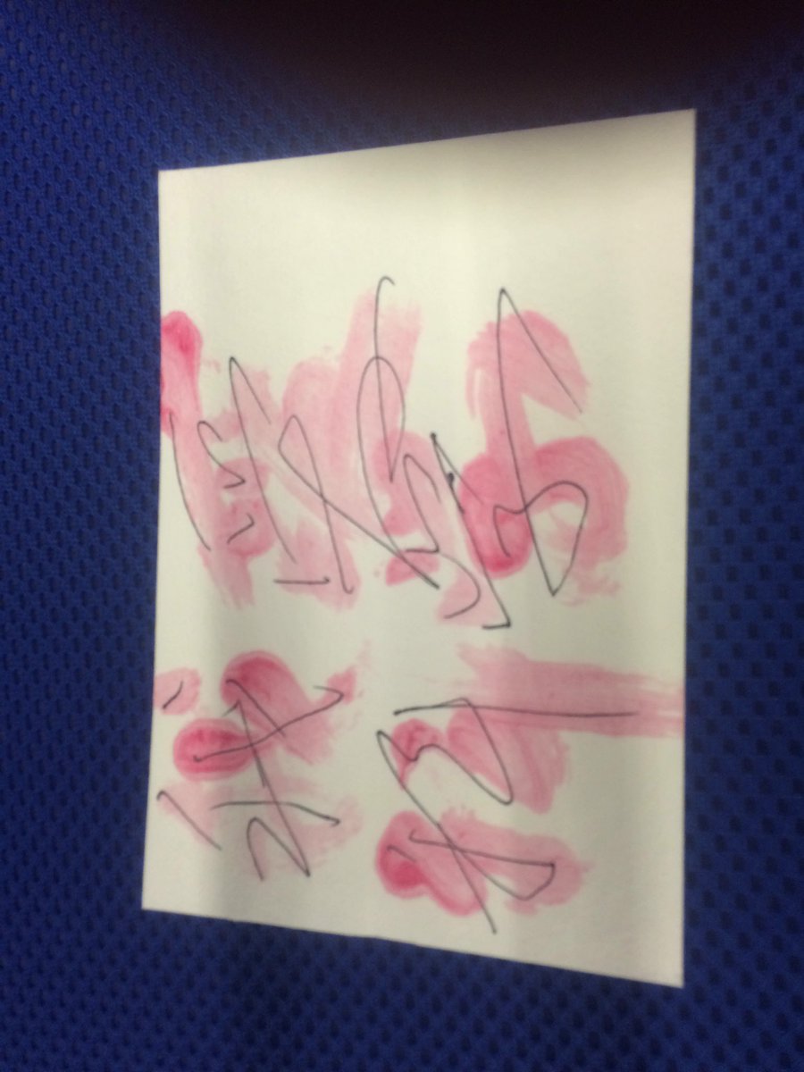 #EACTartu Nanosellulose painting at the EUSEA konference: it says "we love science" in Chinese. We do!