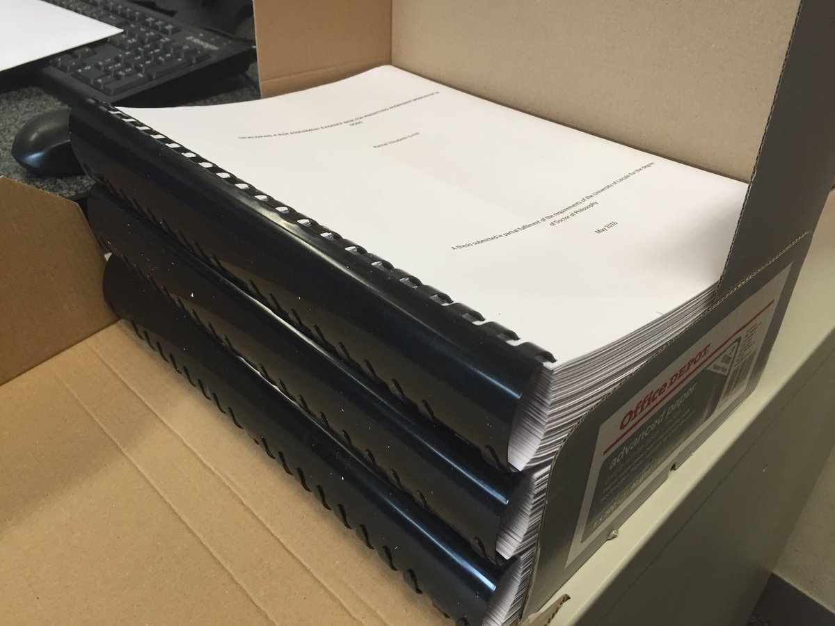 RachelOrritt's tweet photo. Thesis submission day has finally arrived! #PreventDogBites #phdchat #research https://t.co/Eicvmpgn7S