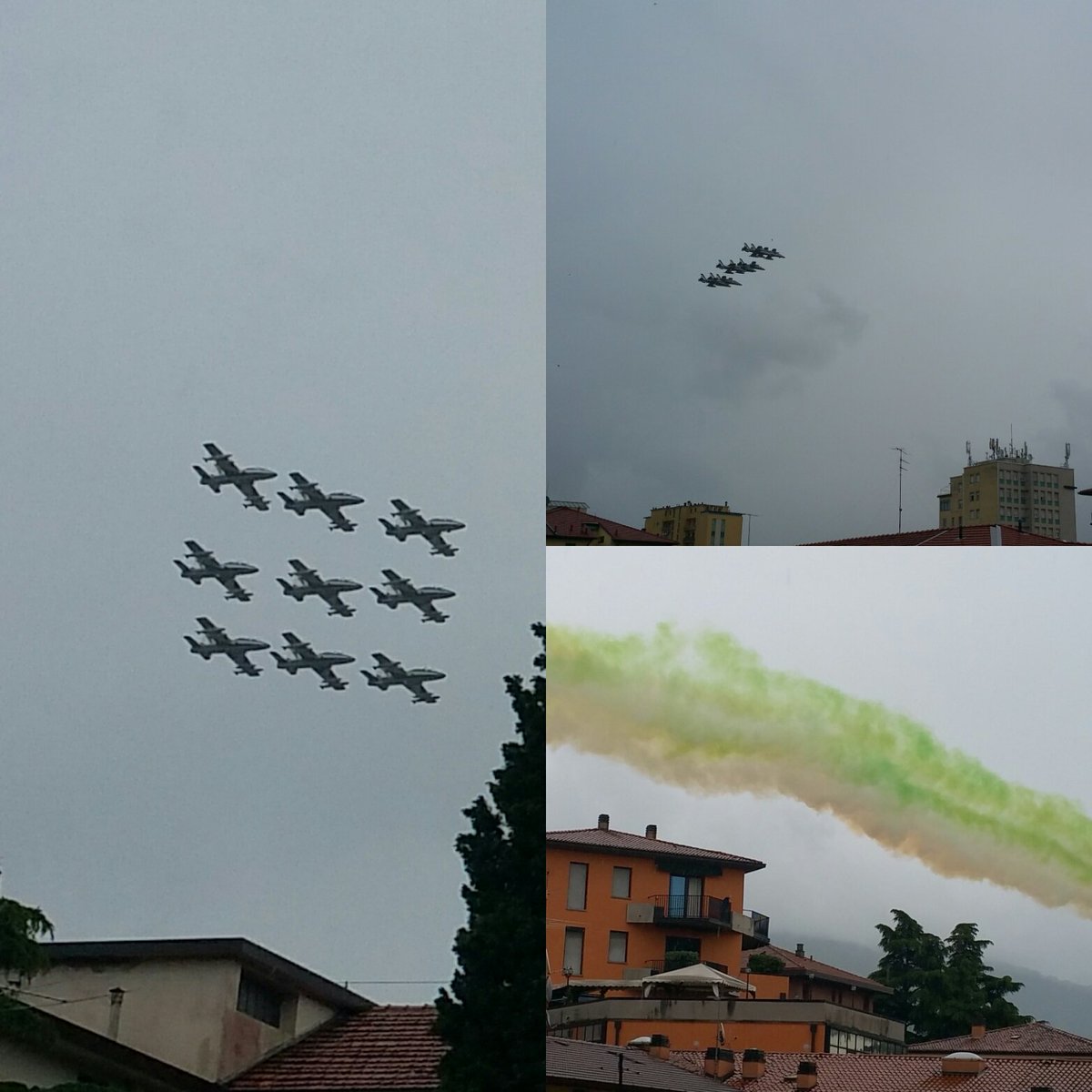 forny71's tweet photo. Frecce tricolori su Brescia https://t.co/kIclRWxFwg