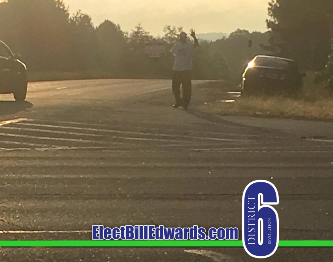 Good Morning! That's me in the sunlight of 92 &amp; South Fulton! Early Voting Now! Election Day May24th! #BringBillBack