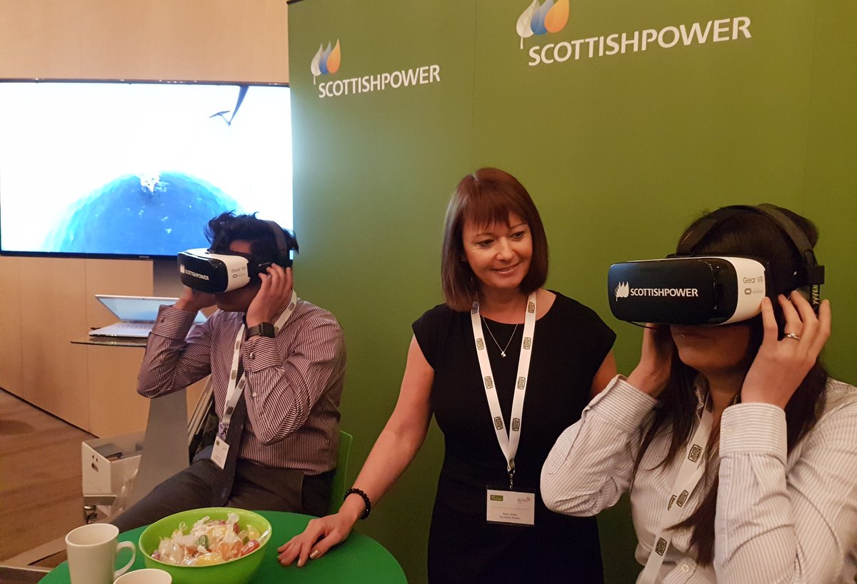 ScottishPower's tweet photo. #NSAP2016 tried our #VirtualReality experience yet? Travel offshore to our West of Duddon Sands #Offshorewind farm https://t.co/RiyTrqR3bR