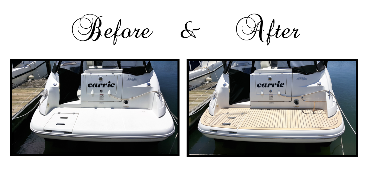 08 <a href="/CruisersYachts/">Cruisers Yachts</a> 300 Before/After #APFMarine Install <a href="/FlexiteekUSA/">Flexiteek USA</a> 2G!  #flexiteek #boatlife #yacht #syntheticteak