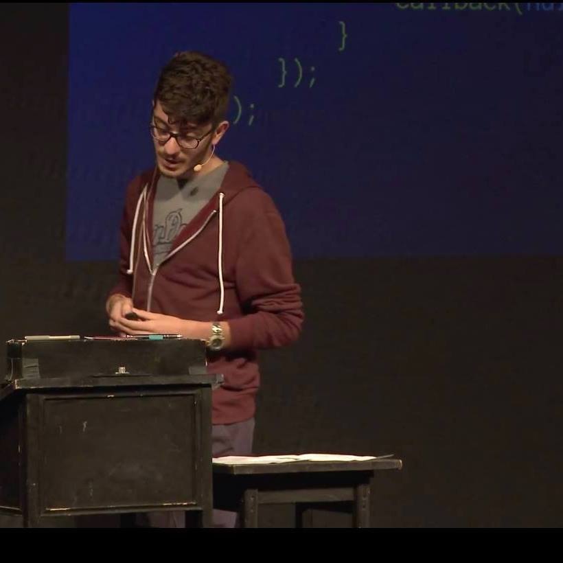 skillsmatter's tweet photo. Check out now! @D3DVincent at #fullstackcon speaking #asynchronous #MethodChain #javascript https://t.co/J8sI0Jj98G https://t.co/yplL4U9LsI