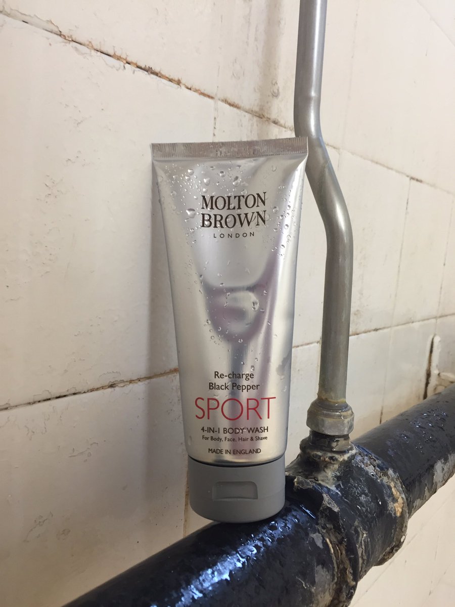A little bit of luxury in an otherwise unremarkable shower! I'm recharged thanks to <a href="/MoltonBrownUK/">Molton Brown UK</a>