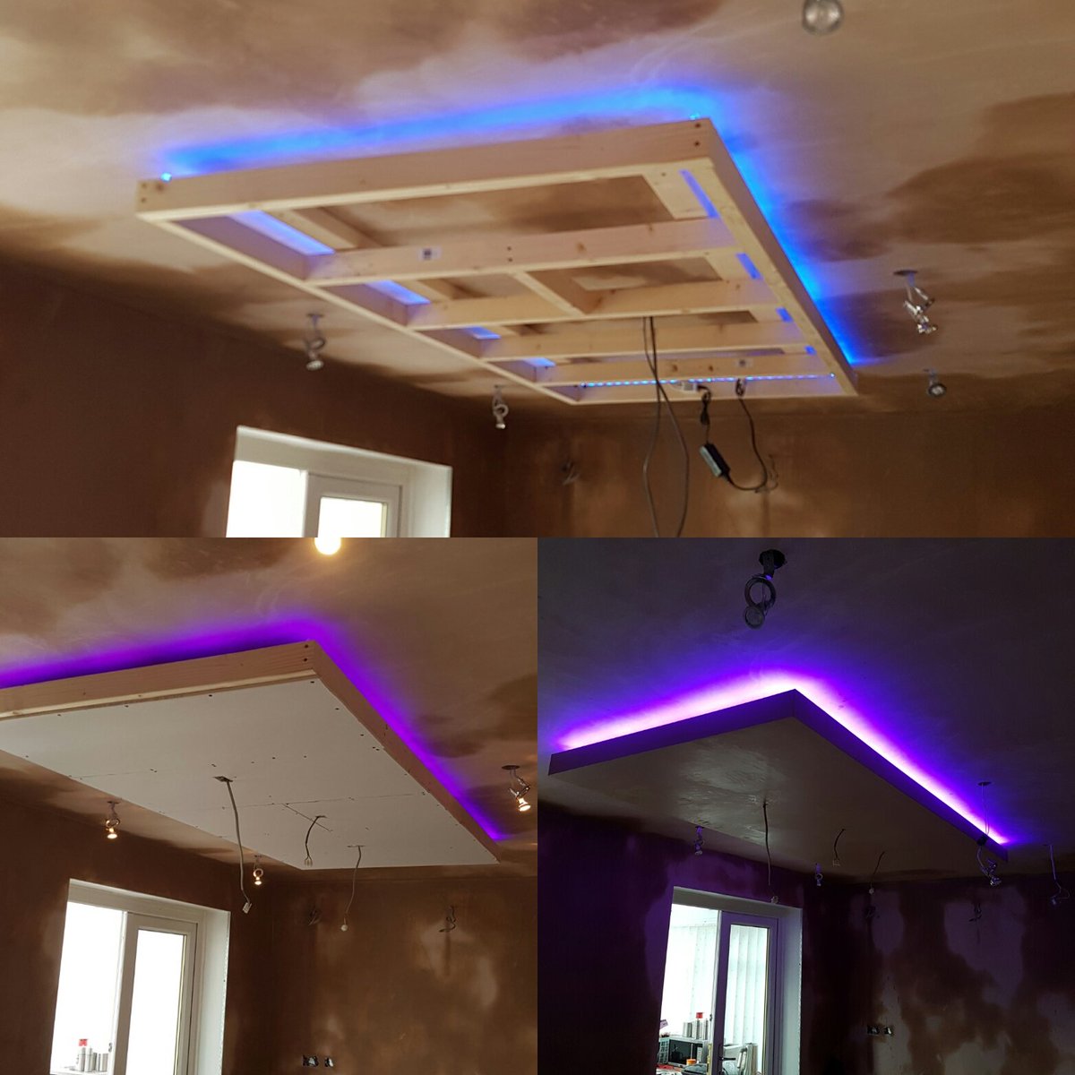 SKR_Plastering's tweet image. #LEDlighting #floatingceiling #plastering #Manchester #SKRplastering #beforeandafter