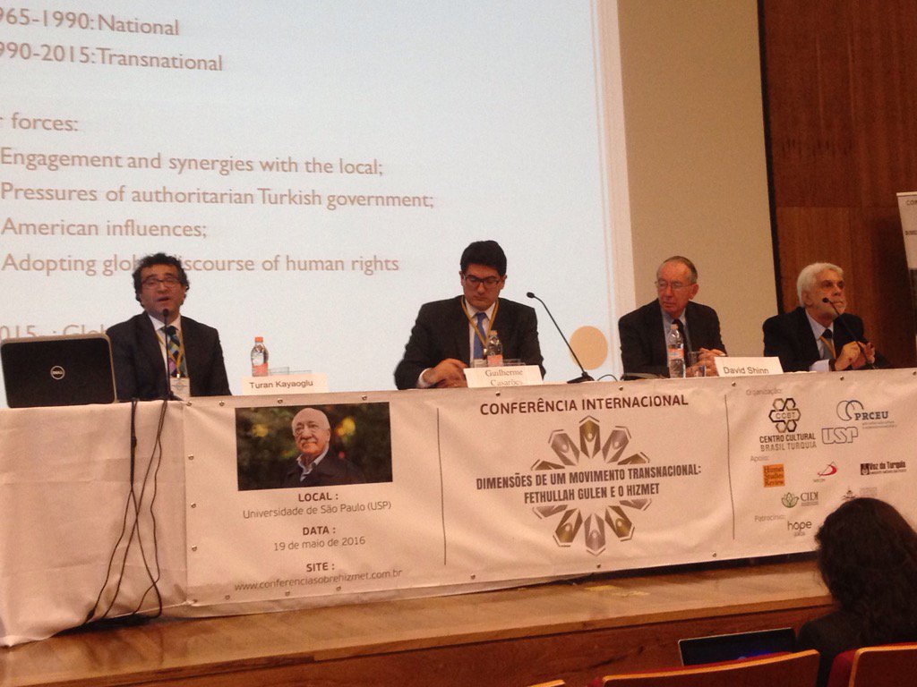 HizmetReview's tweet photo. First session on International aspect of Gülen movement with Turan Kayaoglu, David Shinn, Luiz Henrique. https://t.co/9lxLScv0LH